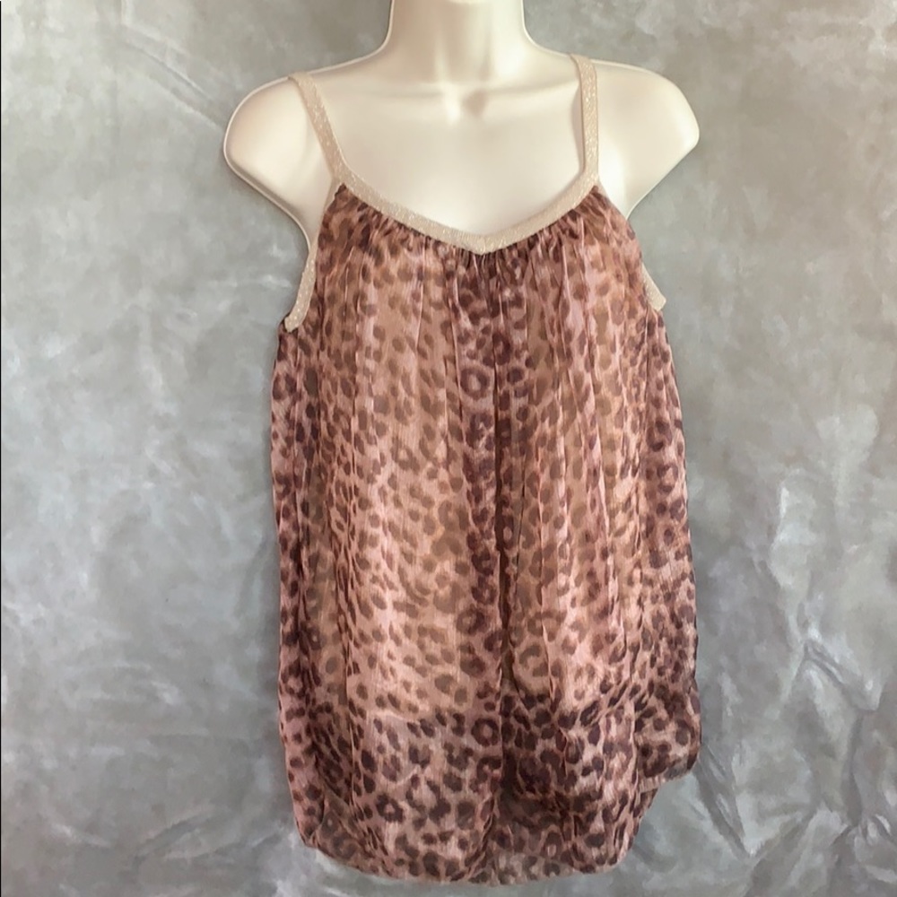 Leopard Print Adjustable Strap Tank